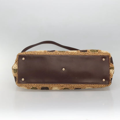 Salvatore Ferragamo Soft W Tote RAFFIA, BROWN, WOOD, Tote bag