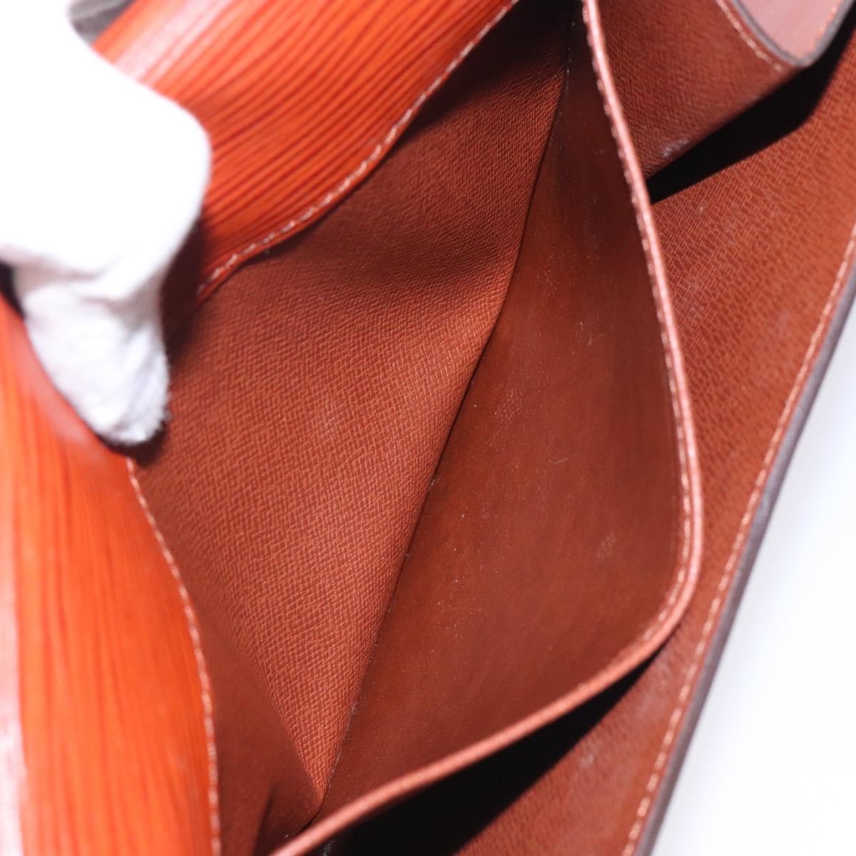 Louis Vuitton Vintage Montaigne Clutch Epi Leather, BROWN, LEATHER, Clutche & pouche