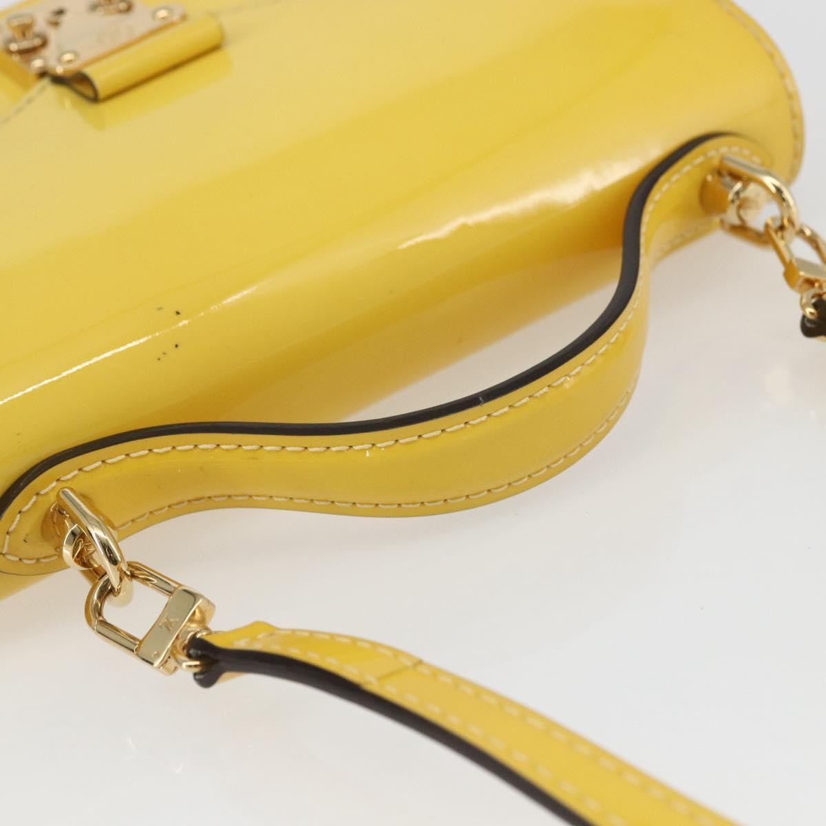 Louis Vuitton Monceau Handbag Vernis, Yellow, Patent Leather, Handbag
