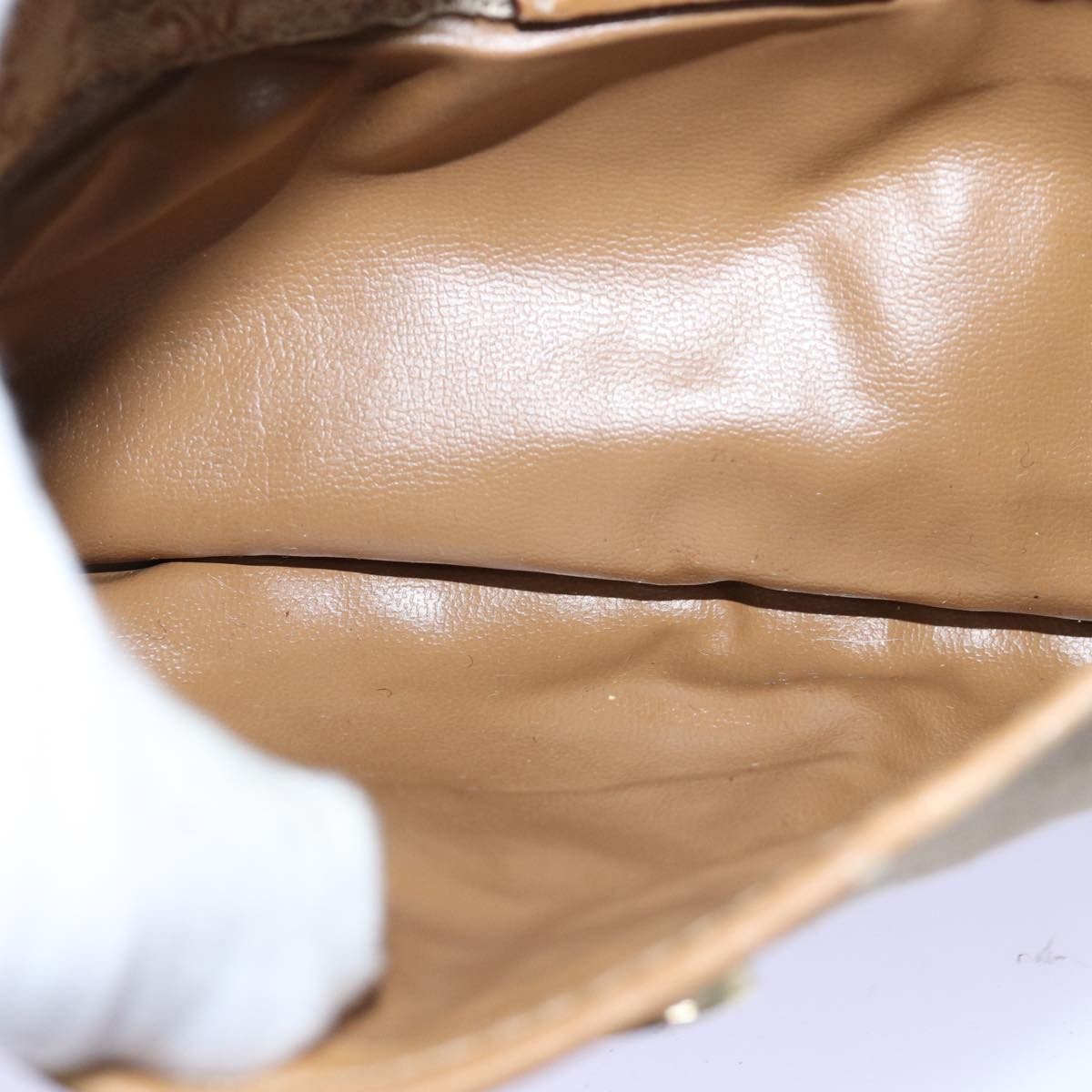 Celine Macadam Shoulder Bag Canvas, BEIGE, CANVAS, Shoulder bag