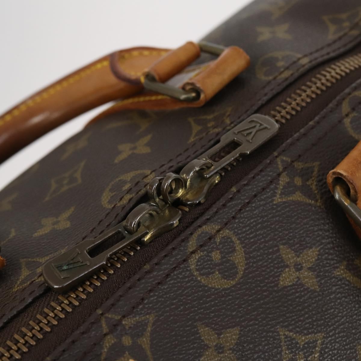 Louis Vuitton Keepall Bag Monogram Canvas, BROWN, CANVAS, Travel bag