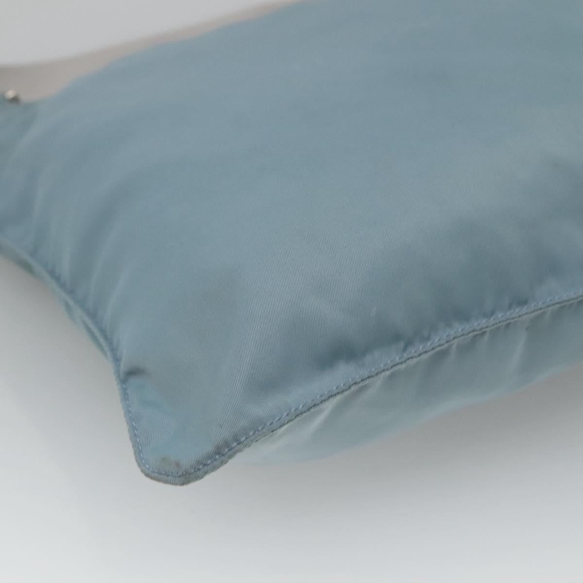 Prada Flat Messenger Bag Tessuto, BLUE, NYLON, Shoulder bag