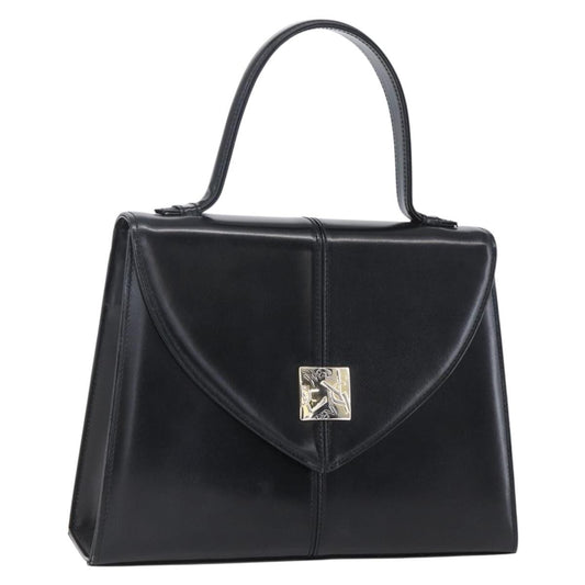Saint Laurent Vintage Handbag Leather, BLACK, LEATHER, Handbag