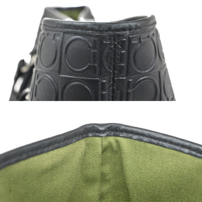Salvatore Ferragamo Gancini Tote Gancini Canvas, Black, Canvas, Tote Bag