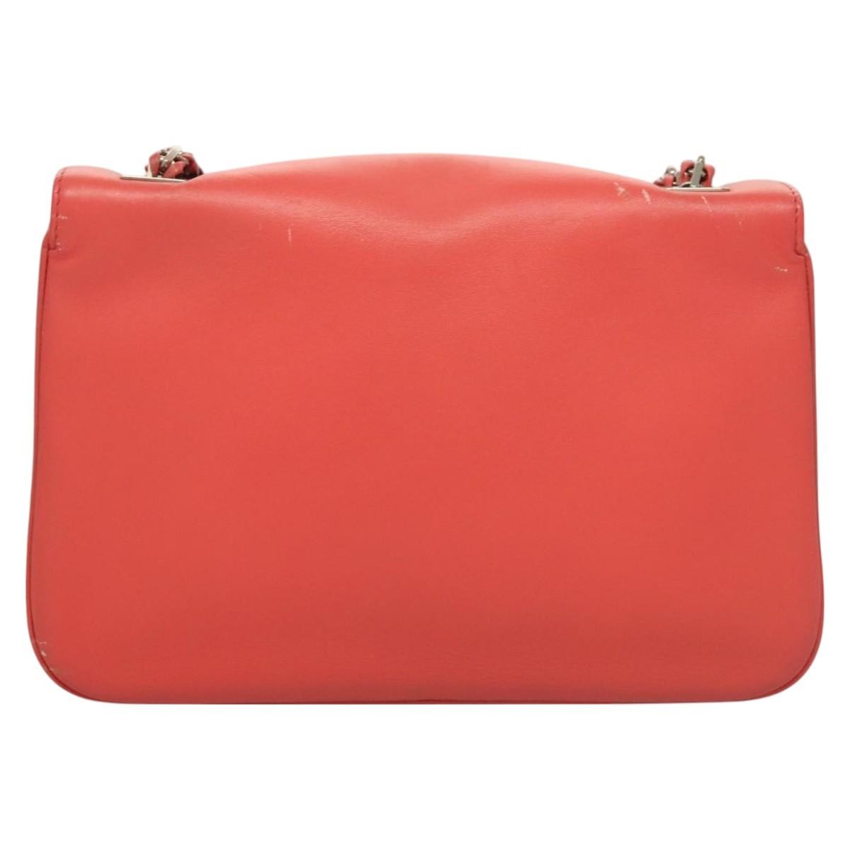 Fendi Be Baguette Flap Bag Leather, PINK, LEATHER, Shoulder bag