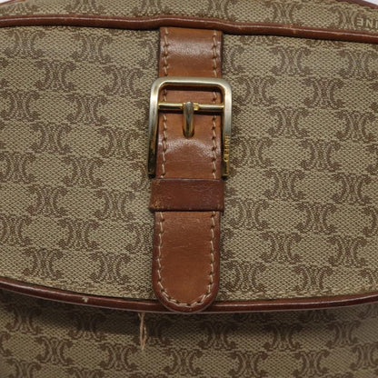 Celine Macadam Shoulder Bag PVC Leather, BEIGE, CANVAS, Shoulder bag