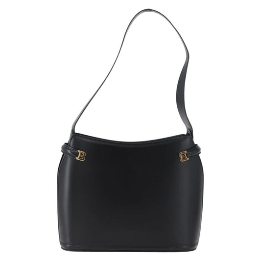 Bally Vintage Shoulder Bag Leather, BLACK, LEATHER, Shoulder bag