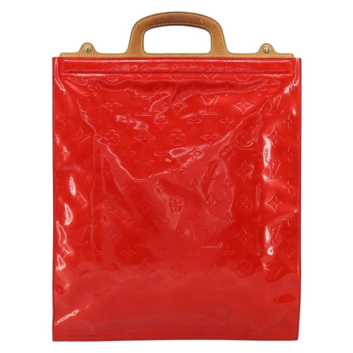Louis Vuitton Stanton Handbag Monogram Vernis, RED, PATENT_LEATHER, Tote bag