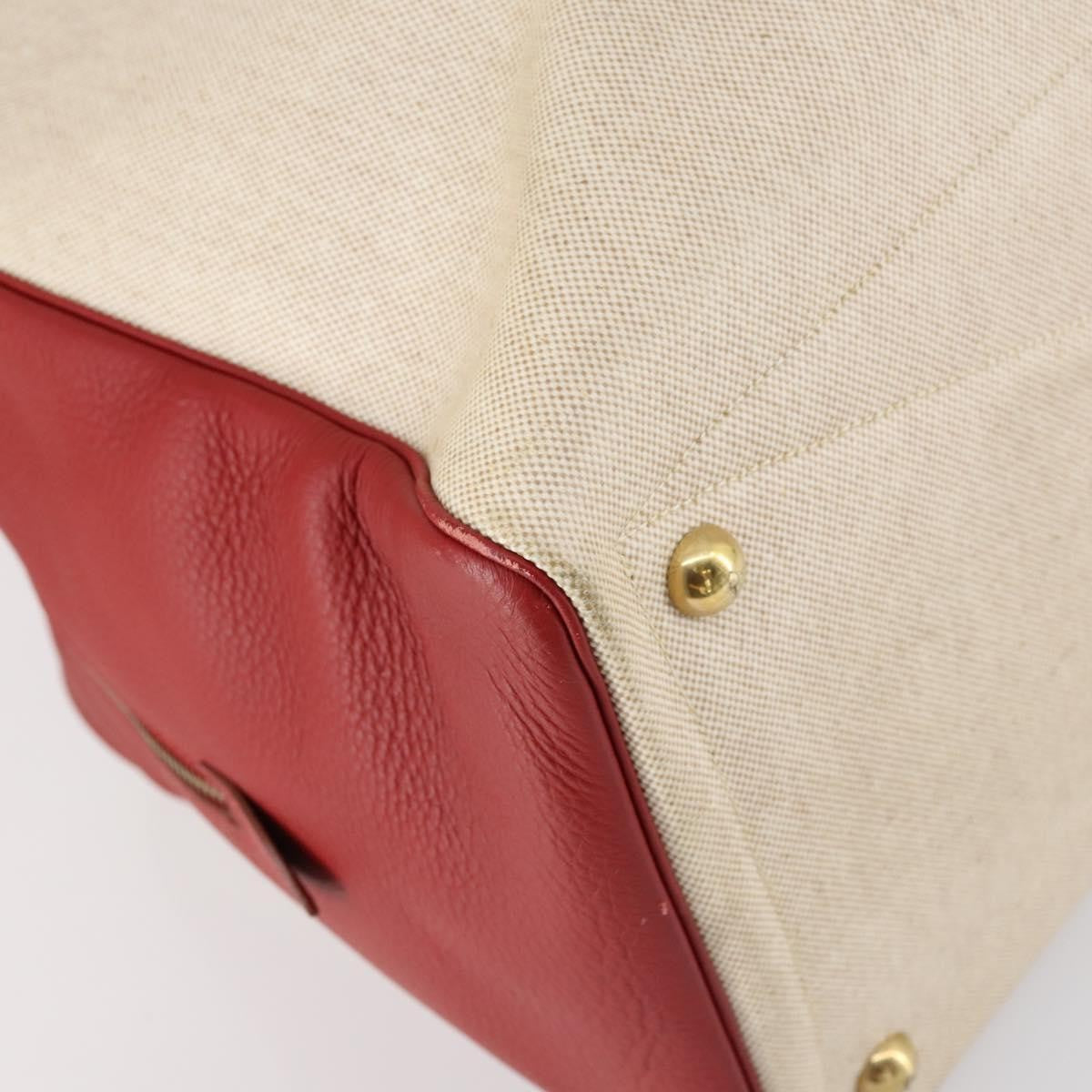 Hermes Victoria Travel Bag Toile, BEIGE, CANVAS, Travel bag