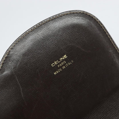 Celine C Sulky Shoulder bag Canvas and Leather, BROWN, CANVAS, Shoulder bag