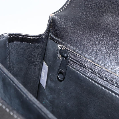 Bally Vintage Handbag Leather, BLACK, LEATHER, Handbag