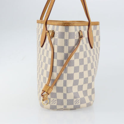 Louis Vuitton Neverfull Tote Damier azur, BEIGE, CANVAS, Tote bag