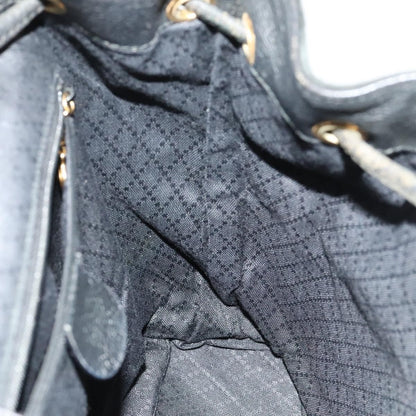 Gucci Vintage Bamboo Backpack Suede, BLACK, SUEDE, Backpack