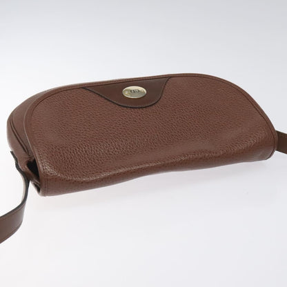 Christian Dior Vintage Shoulder Bag Leather, BROWN, LEATHER, Shoulder bag