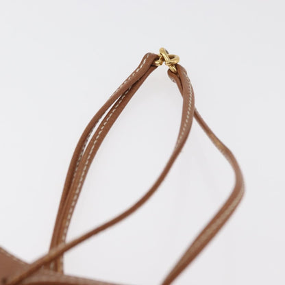 Hermes Vespa Pouch Leather, Brown, Leather, Clutch