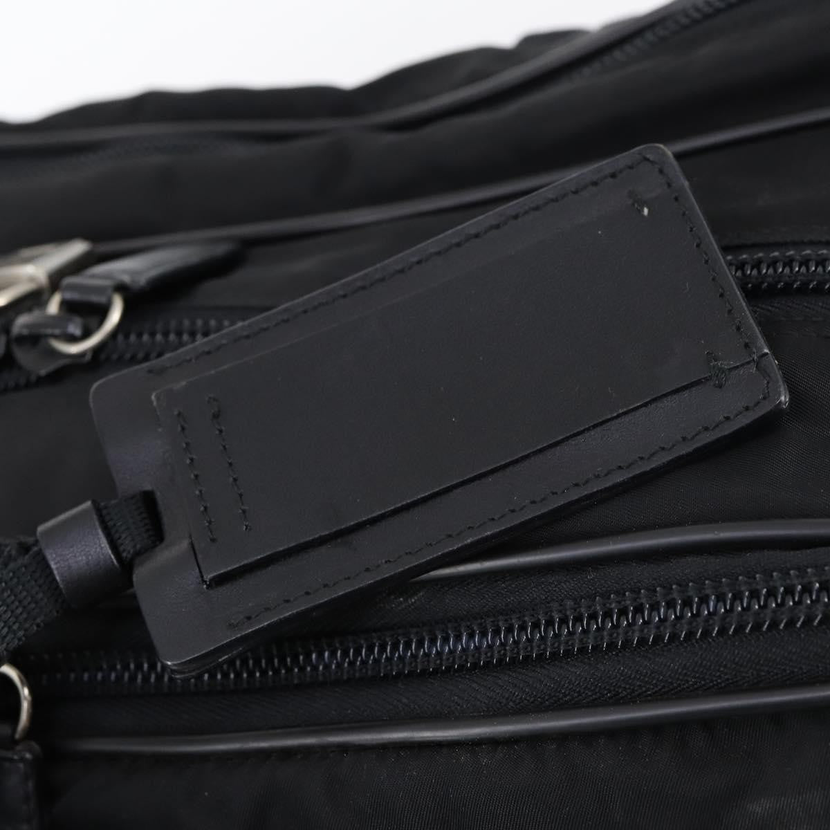 Prada Porta Computer Briefcase Tessuto and Saffiano Leather, BLACK, NYLON, Briefcase