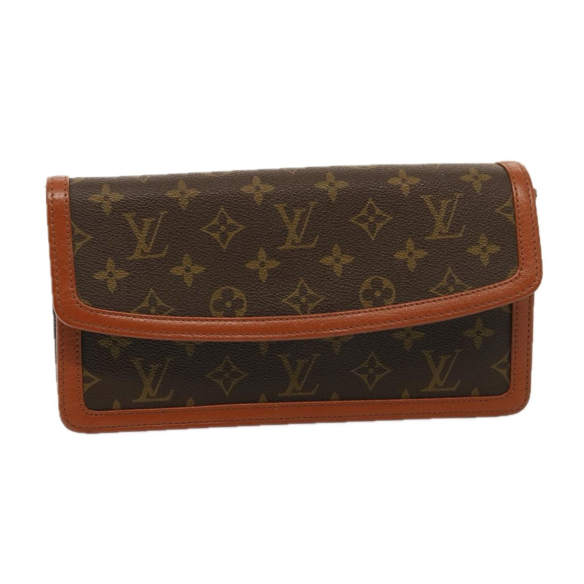 Louis Vuitton Dame Pochette Monogram Canvas, BROWN, CANVAS, Clutche & pouche