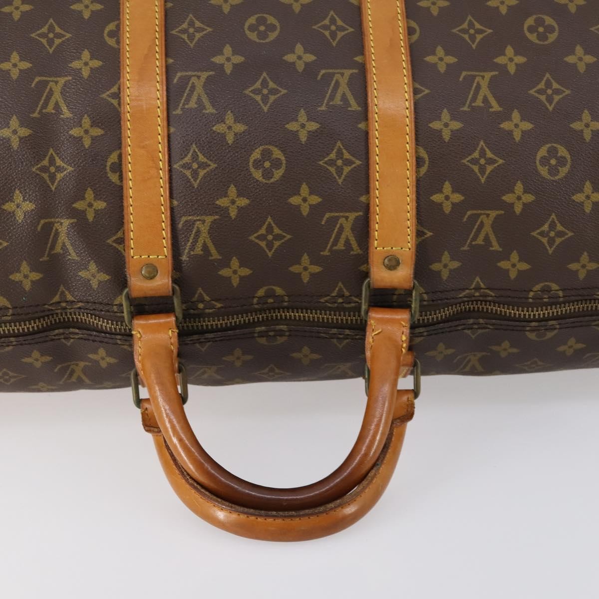 Louis Vuitton Keepall Bag Monogram Canvas, BROWN, CANVAS, Travel bag