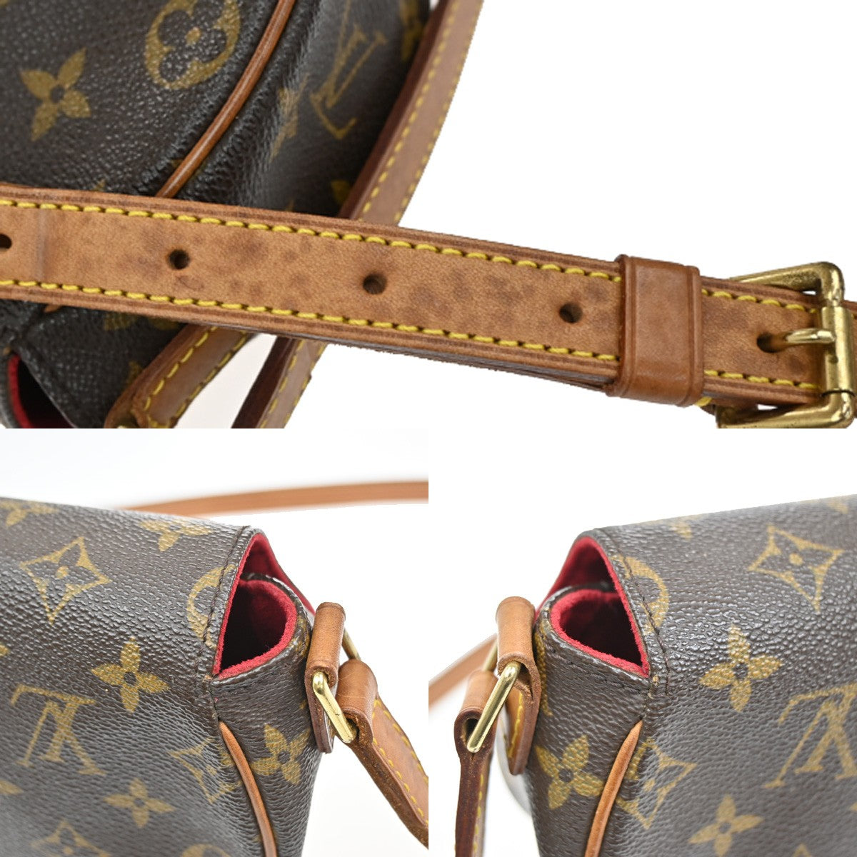 Louis Vuitton Tambourine Handbag Monogram Canvas, BROWN, CANVAS, Crossbody bag