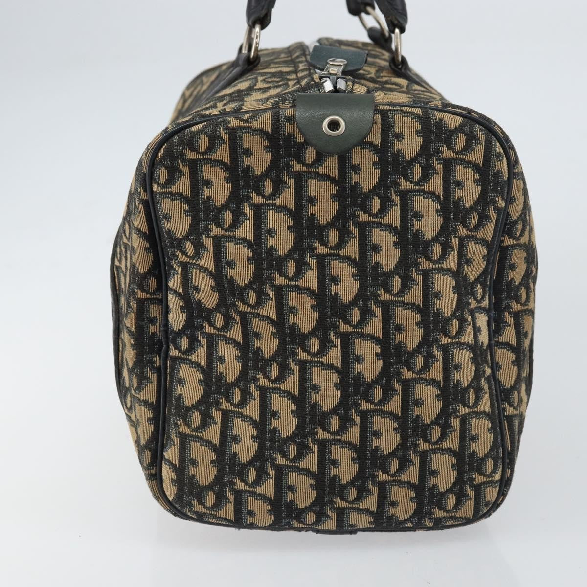 Christian Dior Vintage Trotter Boston Bag Canvas, NAVY, CANVAS, Travel bag