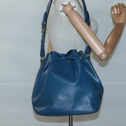 Louis Vuitton Petit Noe Handbag Epi Leather, BLUE, LEATHER, Handbag