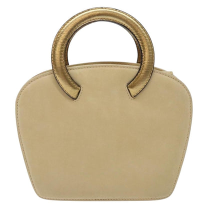 Salvatore Ferragamo Vintage Handbag Suede, BEIGE, SUEDE, Handbag