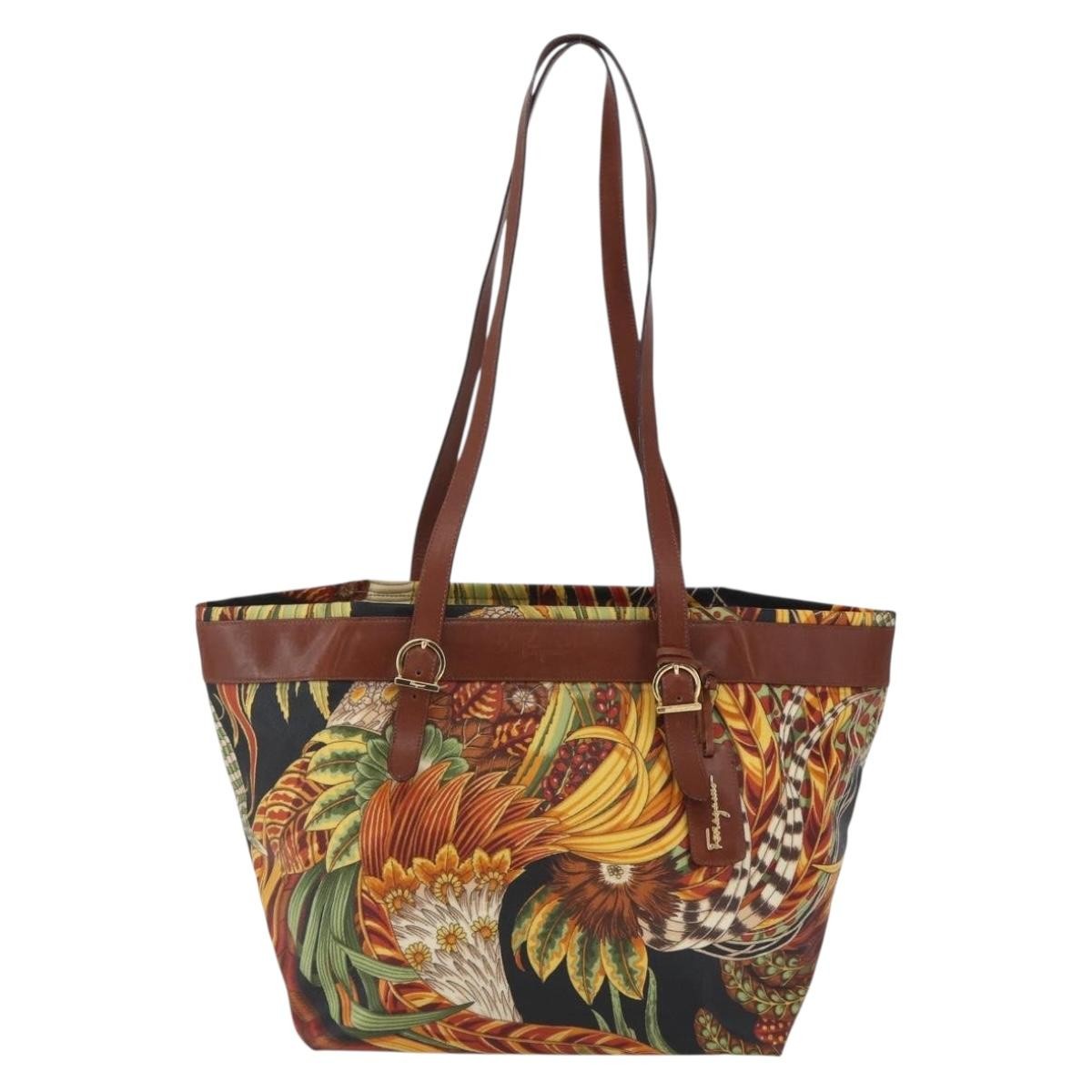 Salvatore Ferragamo Flower tote Canvas, MULTICOLOUR, PVC, Tote bag