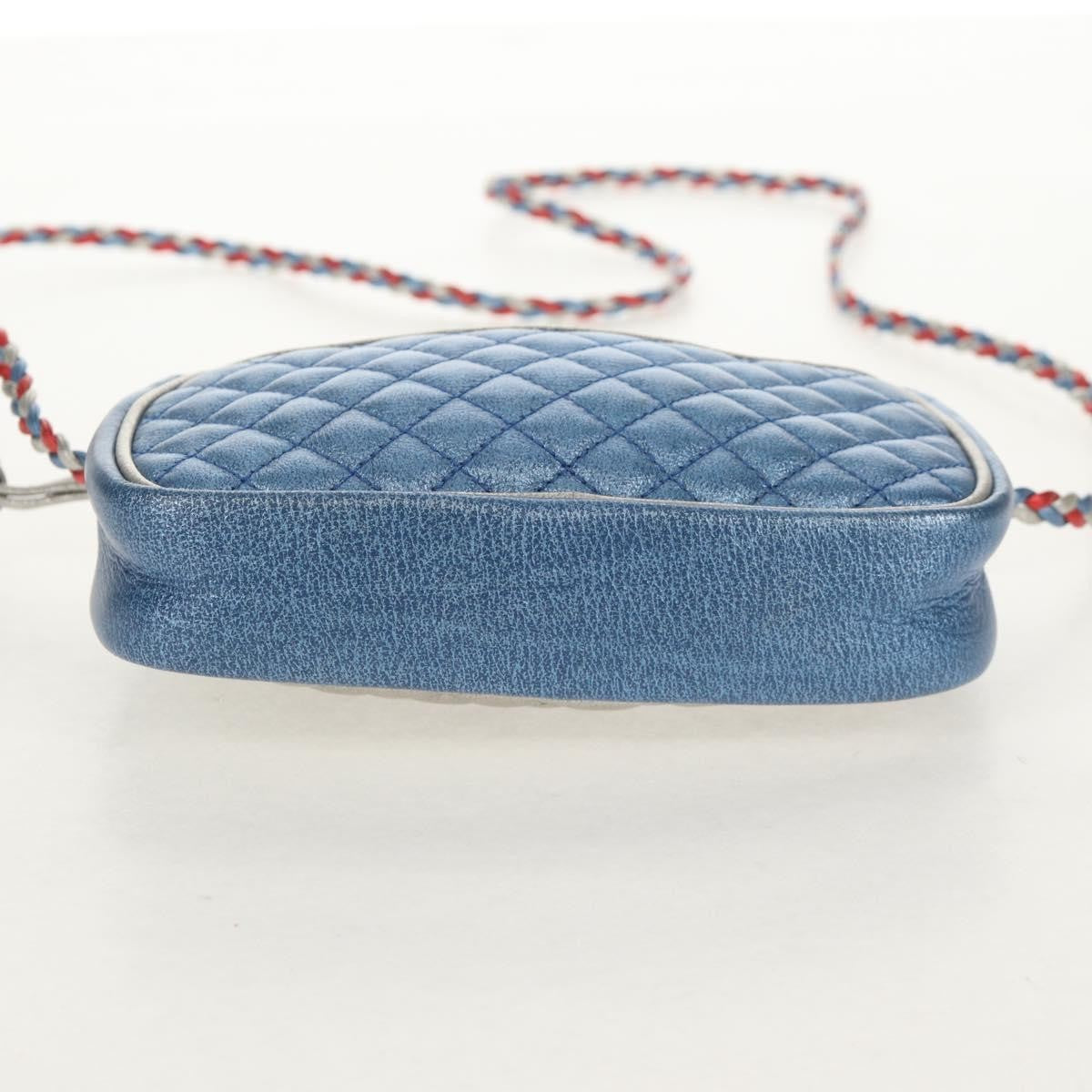Gucci Trapuntata Camera Shoulder Bag Lambskin, BLUE, LEATHER, Shoulder bag