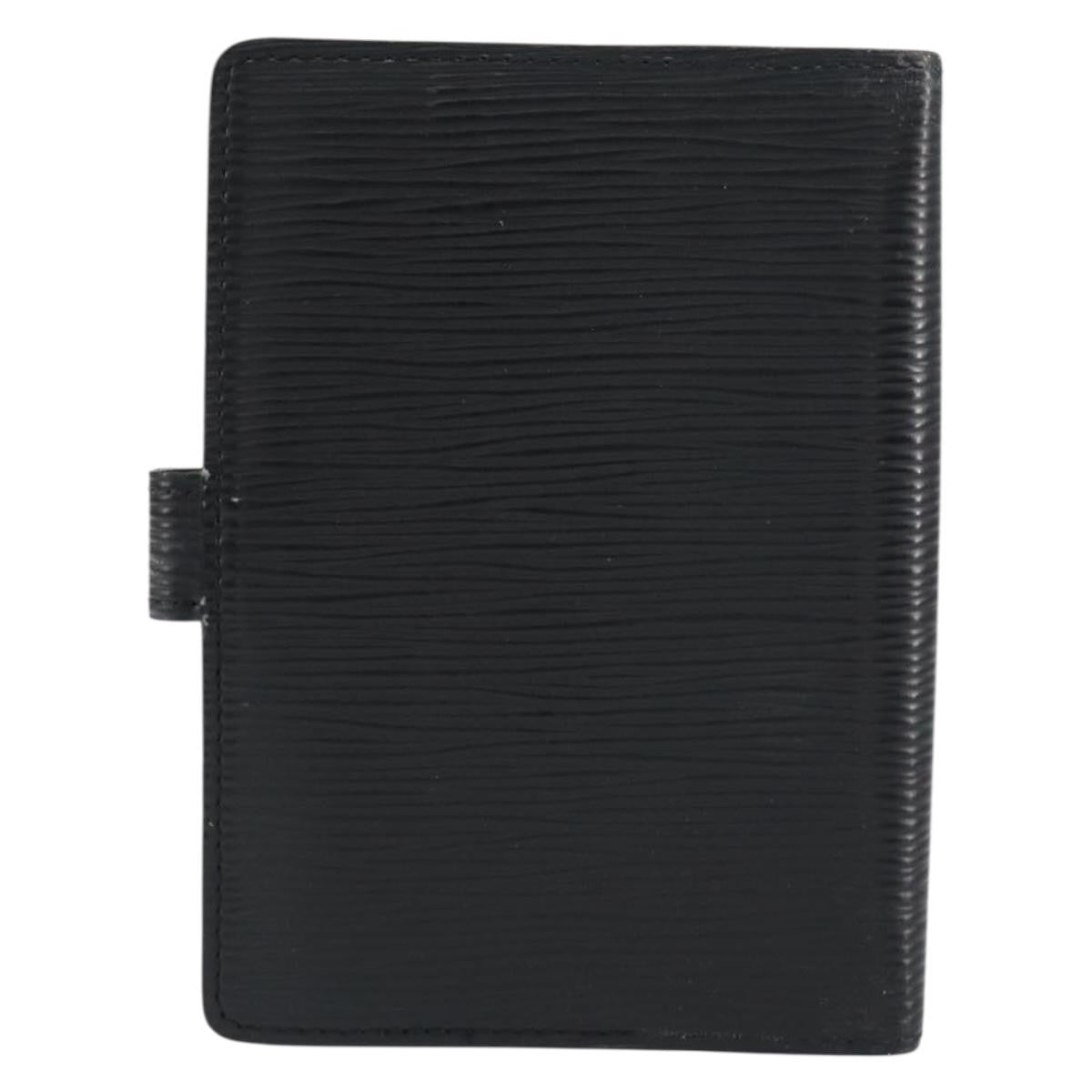 Louis Vuitton Agenda Cover Epi Leather, BLACK, LEATHER, Wallets