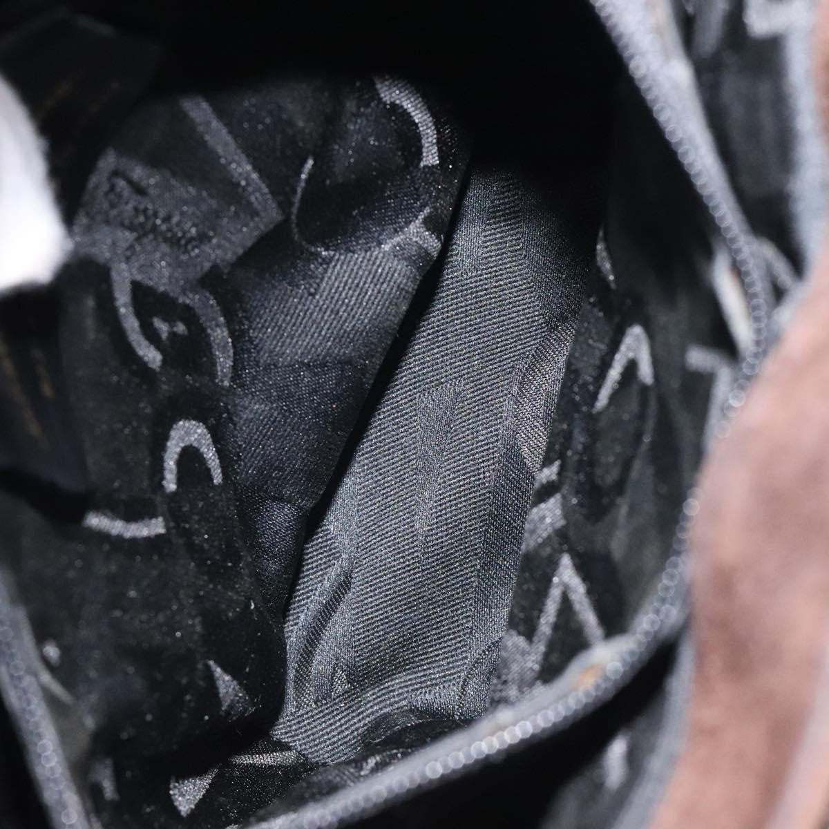 Salvatore Ferragamo Vala Handbag Suede, BROWN, SUEDE, Handbag