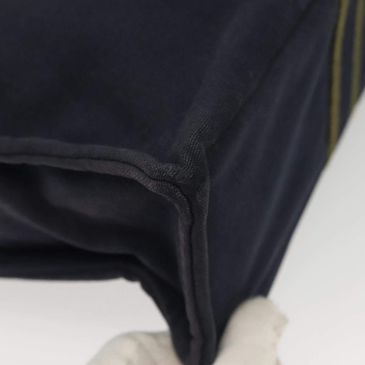Hermes Fourre Tout Tote Toile, NAVY, CANVAS, Tote bag