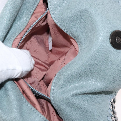 Stella McCartney Falabella Fold Over Bag Shaggy Deer, BLUE, SUEDE, Shoulder bag