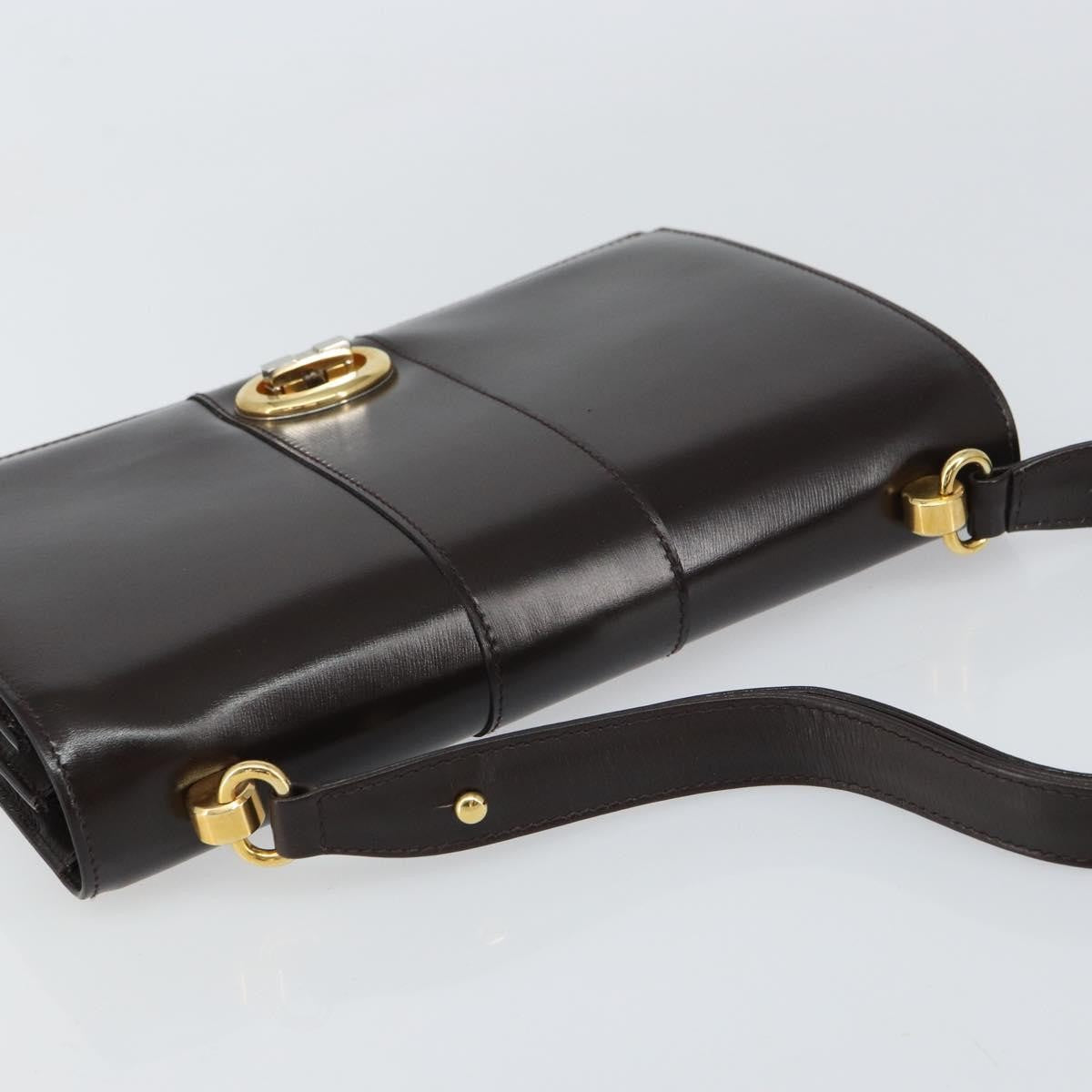 Gucci Vintage Shoulder Bag Leather, BROWN, LEATHER, Shoulder bag