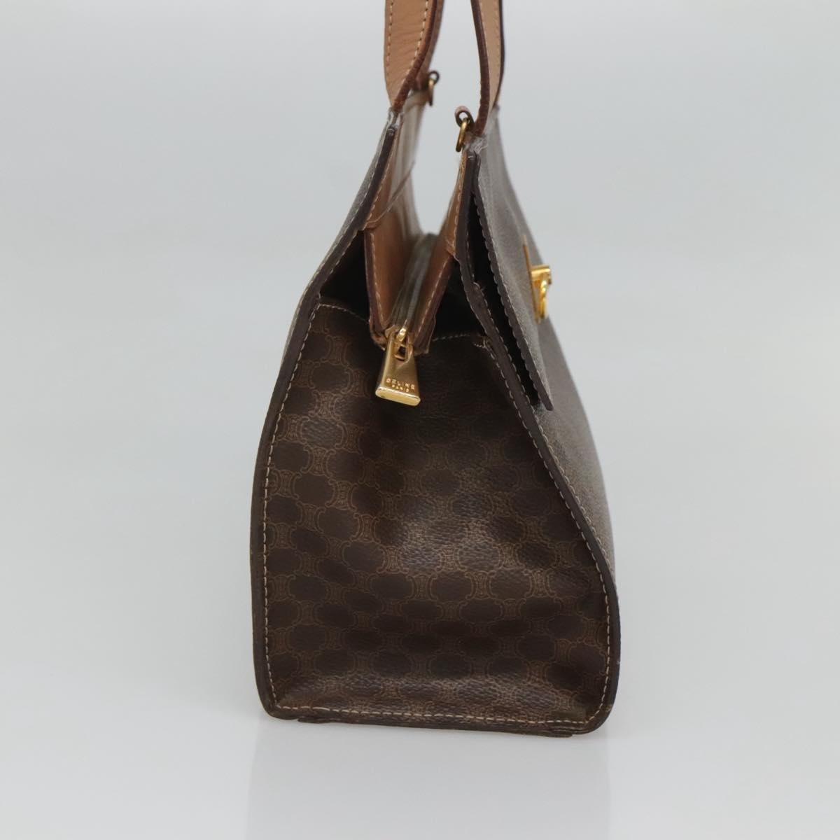 Celine Vintage Macadam Handbag Macadam, BROWN, CANVAS, Handbag