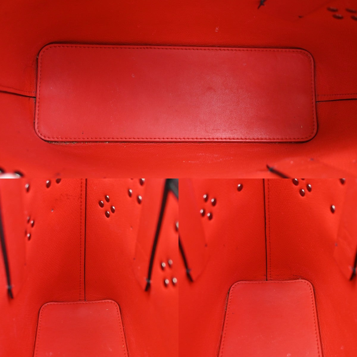 Christian Louboutin Cabata Empire Tote Studded Leather, BLACK, LEATHER, Handbag