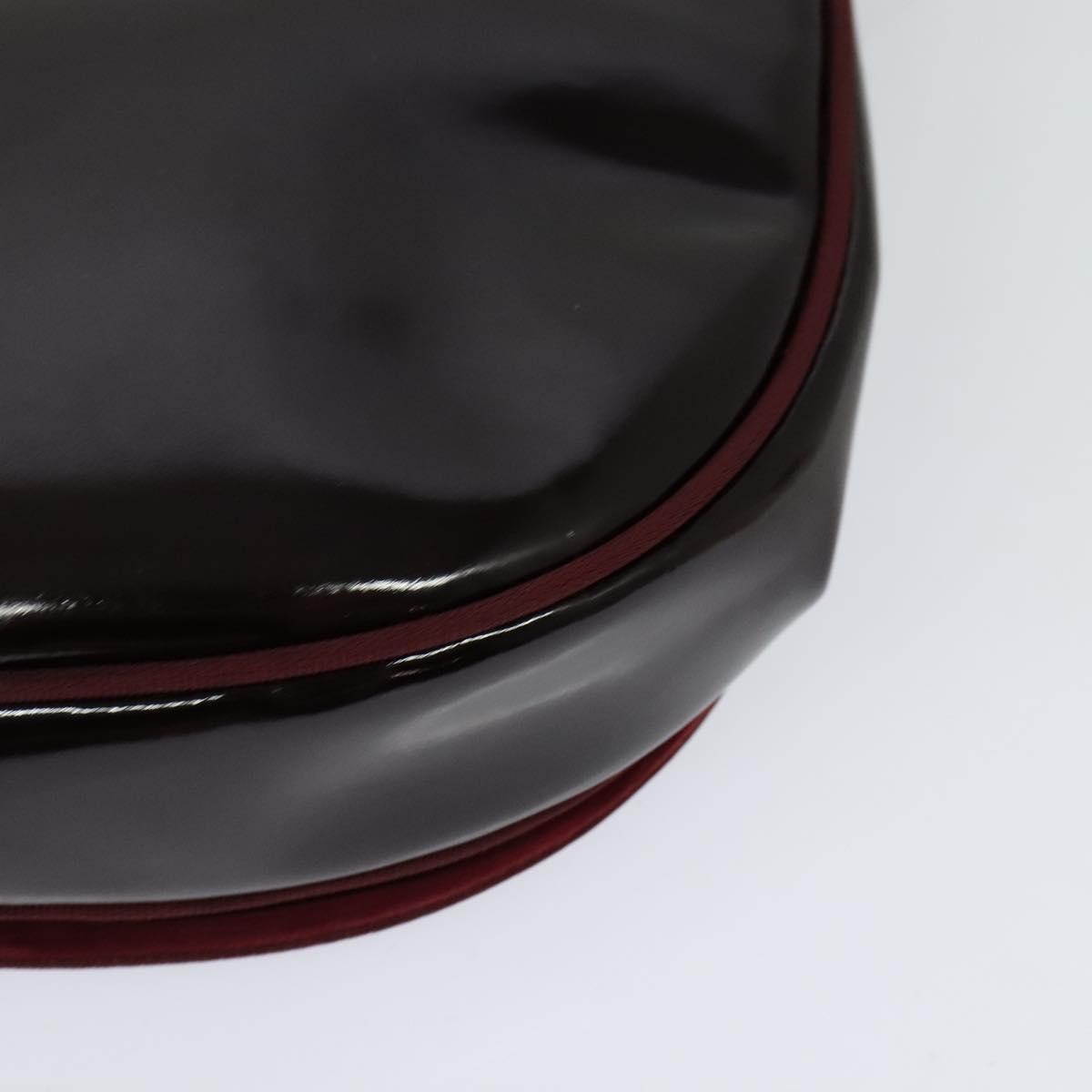 Salvatore Ferragamo Vala Shoulder Bag Patent Leather, BURGUNDY, PATENT_LEATHER, Shoulder bag