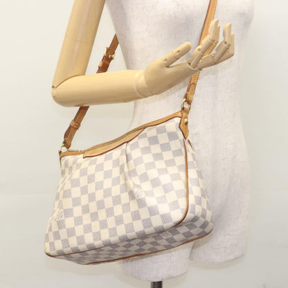 Louis Vuitton Siracusa Handbag Damier, WHITE, CANVAS, Shoulder bag