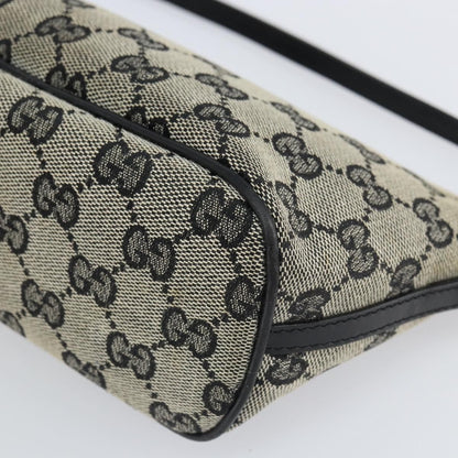Gucci Vintage Boat Pochette GG Canvas, BLACK, CANVAS, Clutche & pouche