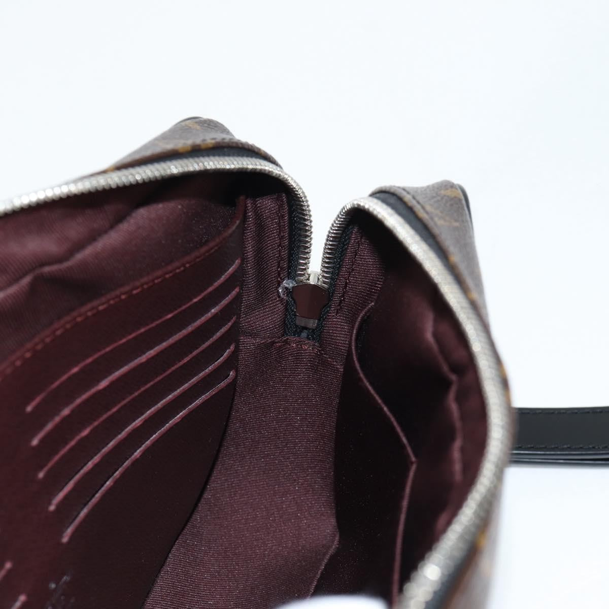 Louis Vuitton Kasai Clutch Macassar Monogram Canvas, BROWN, CANVAS, Clutche & pouche