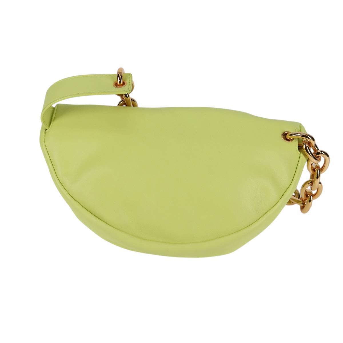 Bottega Veneta The Chain Pouch Leather, YELLOW, LEATHER, Clutche & pouche