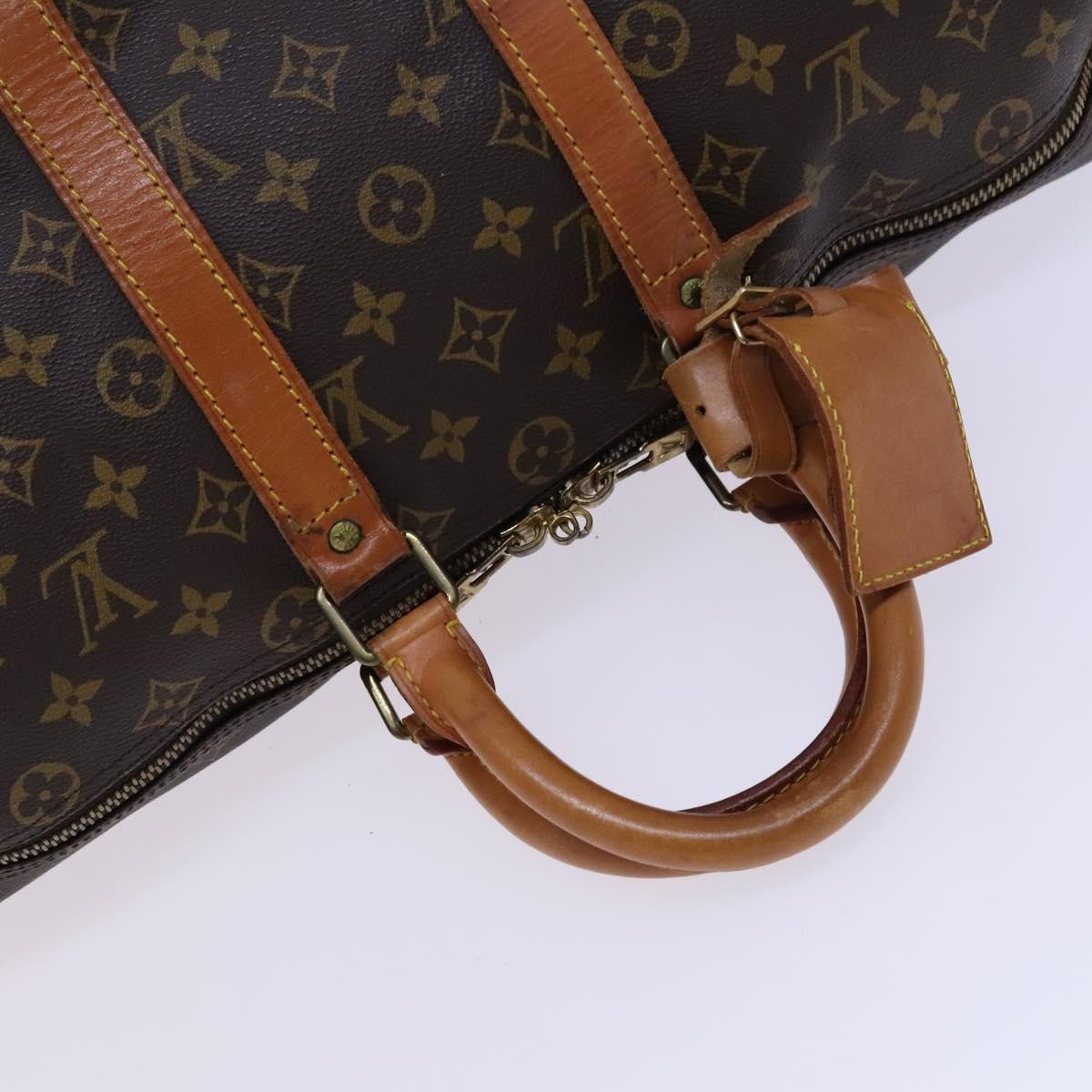 Louis Vuitton Keepall Bag Monogram Canvas, BROWN, CANVAS, Travel bag
