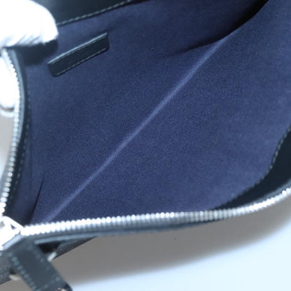 Salvatore Ferragamo Zip Pouch Motorcycle Print Leather, BLACK, LEATHER, Clutche & pouche