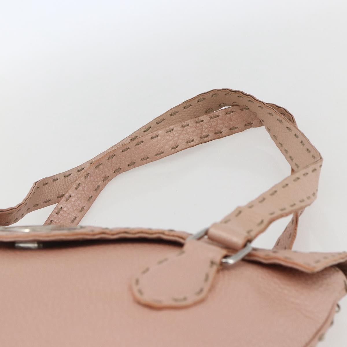 Fendi Selleria Tote Leather, PINK, LEATHER, Tote bag