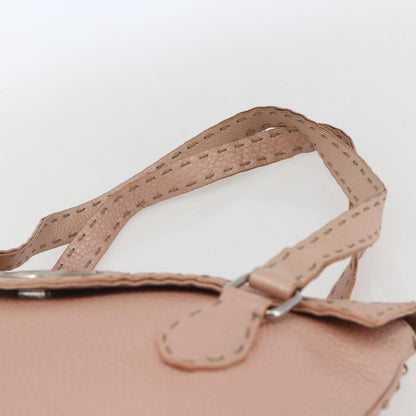 Fendi Selleria Tote Leather, PINK, LEATHER, Tote bag