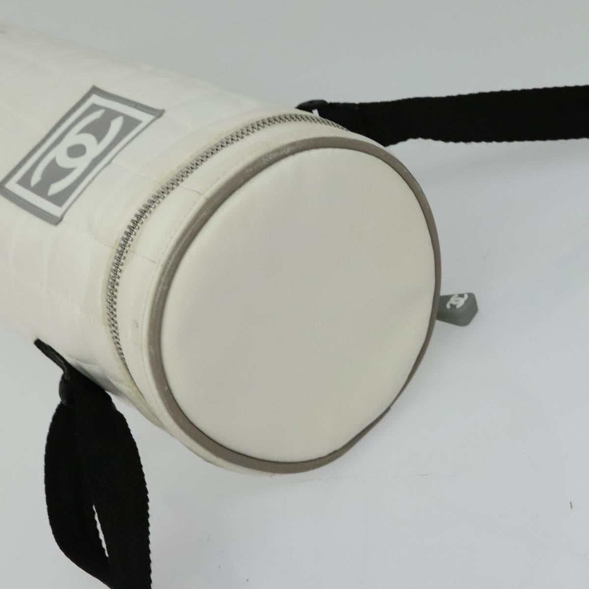 Chanel Sport Line Bottle Holder Nylon, WHITE, NYLON, Clutche & pouche
