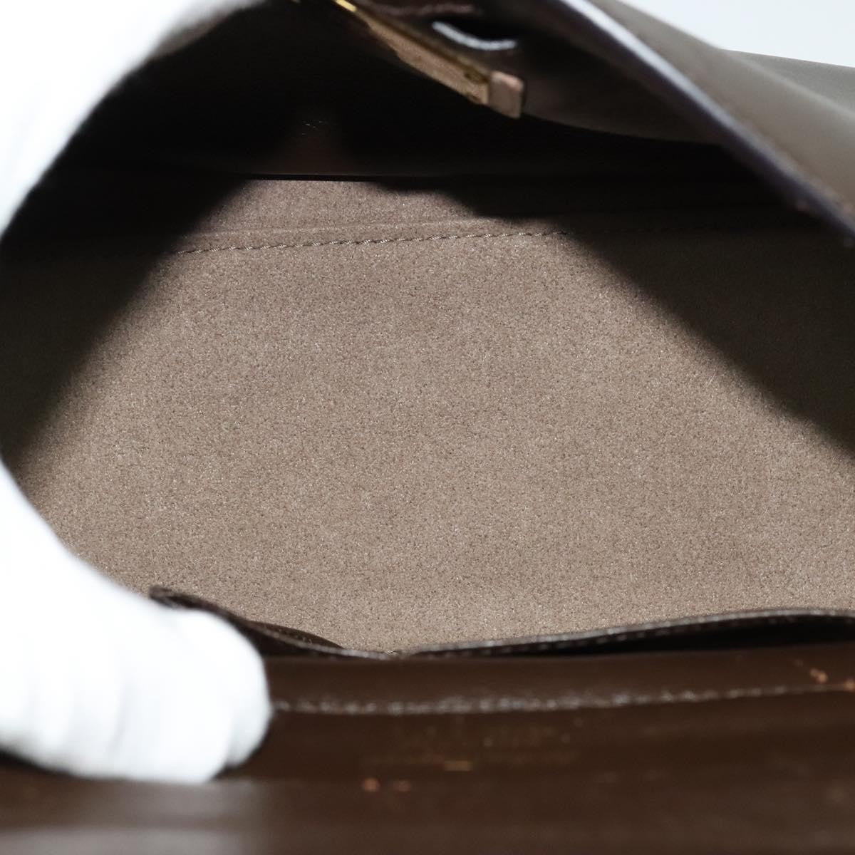 Salvatore Ferragamo Gancini handbag Leather, BROWN, LEATHER, Handbag