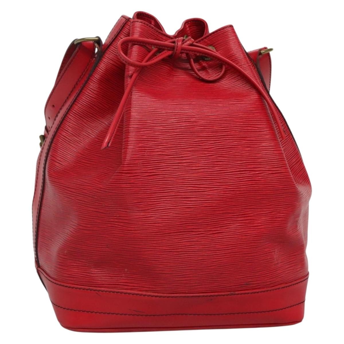 Louis Vuitton Petit Noe Handbag Epi Leather, RED, LEATHER, Shoulder bag