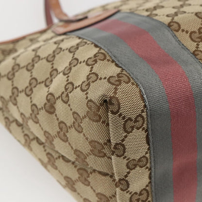 Gucci Jolie Web Tote GG Canvas, BEIGE, CANVAS, Tote bag