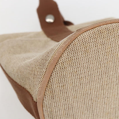 Hermes Saxo Handbag Toile, BEIGE, CANVAS, Handbag