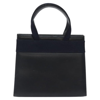 Salvatore Ferragamo Convertible Vara Bow Tote Leather, NAVY, LEATHER, Tote bag